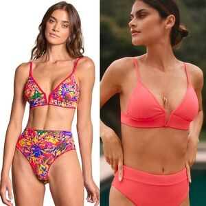 Maaji Vibrant Floral and Coral Bikinis